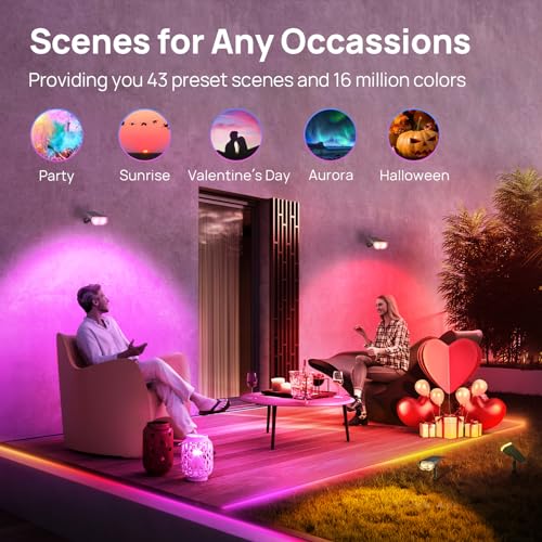 Smart Solar Lights Outdoor SL5 with Motion Sensor (6 Count)
