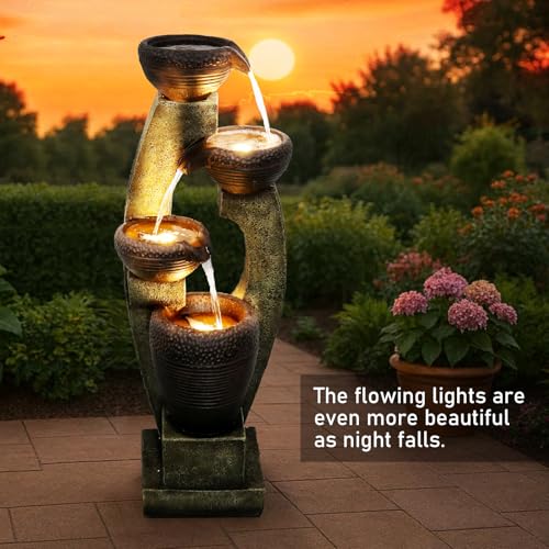 40” H Modern Outdoor Fountain