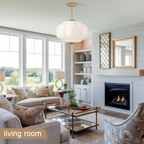 Vintage Milk Glass Ceiling Light
