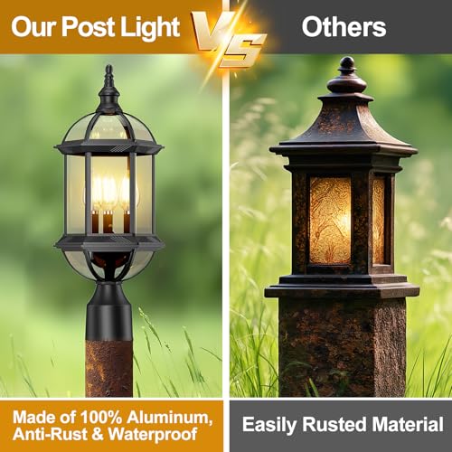 3 Light Lantern Post Lights Outdoor Lamp Post Light Fixture