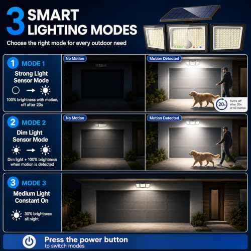 Solar Outdoor Lights Motion Sensor (4 Count)