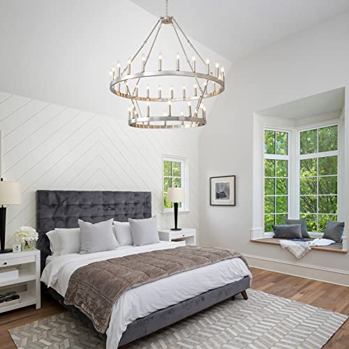 48 Inch Silver Chandelier 36