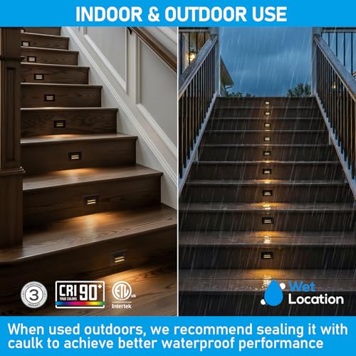3 Pack 5CCT 120V LED Step Lights (3 Count)