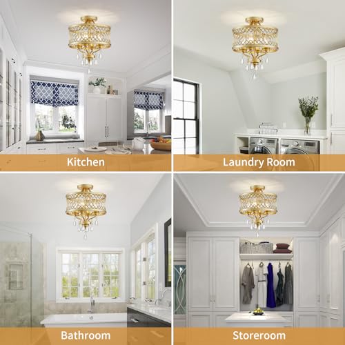 Crystal Ceiling Light Fixture