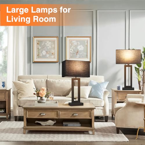 22" Tall Living Room Lamps for Night Stands (2 Count)