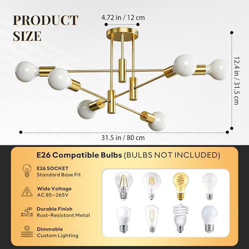 Modern Sputnik Chandelier