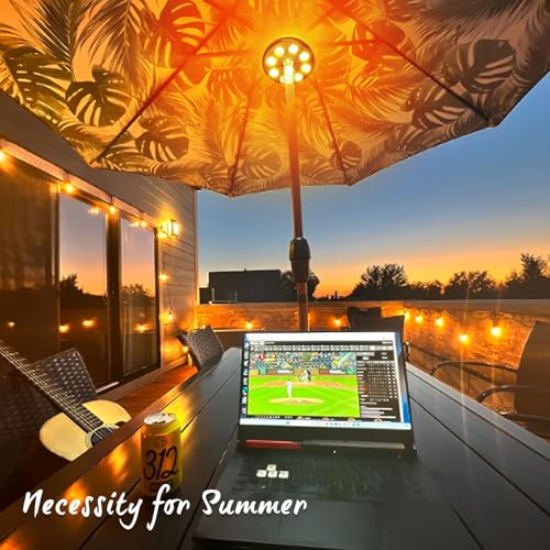 Dual Power Patio Umbrella Light