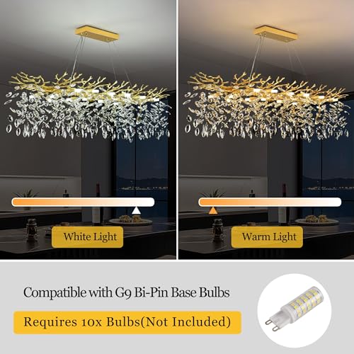 Modern Rectangle Crystal Tree Branch Chandelier