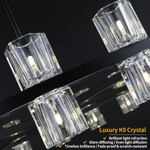 32 Light Black Crystal Chandelier
