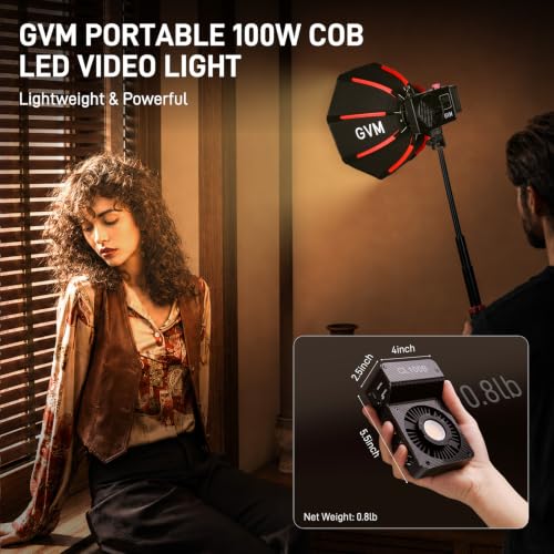 GVM 100W Bi Color COB Video Light Kit with Softbox & Stand