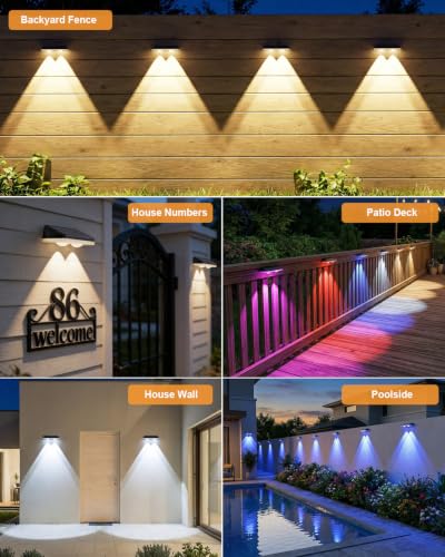 Solar Fence Lights Outdoor