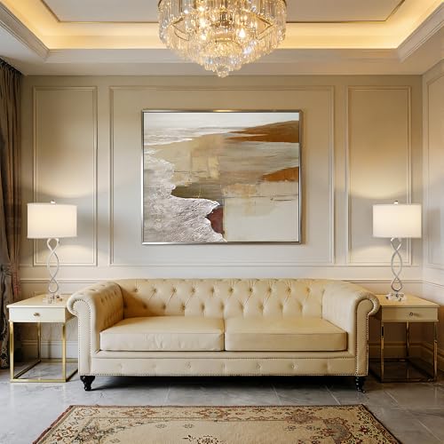 30" Brushed Nickel Buffet Table Lamps for Bedroom Set of 2