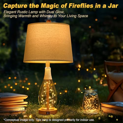 2 in 1 Bedside Table Lamps Set of 2