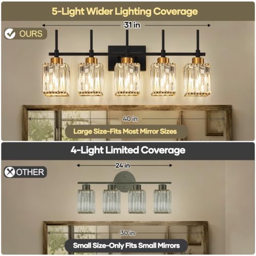 Modern Crystal Bathroom Vanity Light 5