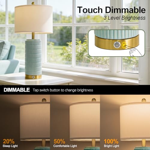 25'' Bedside Table Lamps Set of 2 for Living Room (2 Count)