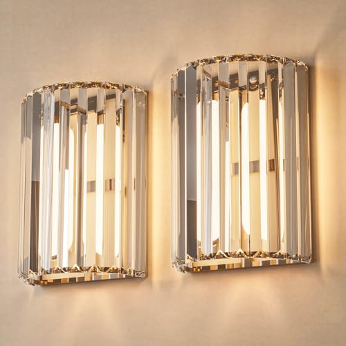 Brushed Nickel Battery Operated Wall Sconces Set of 2