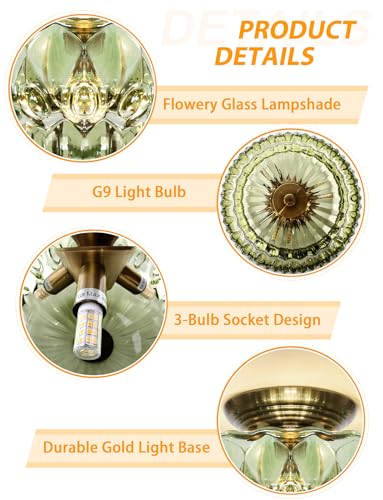 11" 3 Bulb Bright Semi Flush Mount Ceiling Light
