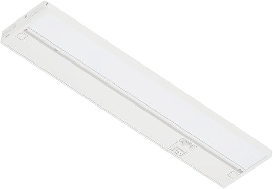 LAGOM Halo Under Cabinet Light, 12‑Inch Hardwired Dimmable LED, 2700K/4000K/5000K, Power Cord Sold Separately, White, UC0112WH27