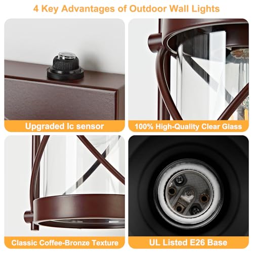 Dusk to Dawn Outdoor Wall Lights Fixtures