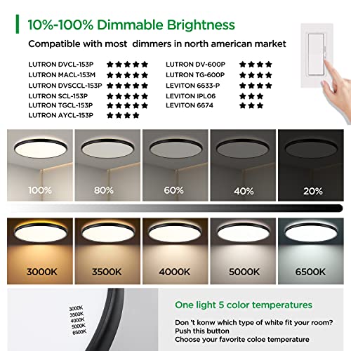 18 Inch Dimmable Ceiling Light Fixture