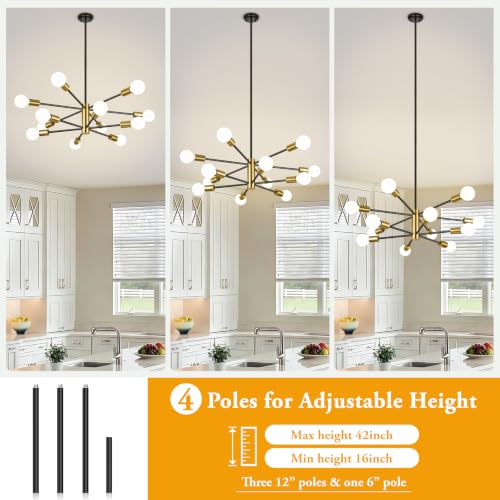 12 Light Modern Chandelier for Dining Room