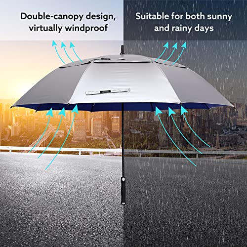 UV Golf Beach Umbrella 68”Auto Open Extra Large Sun Shade Umbrellas