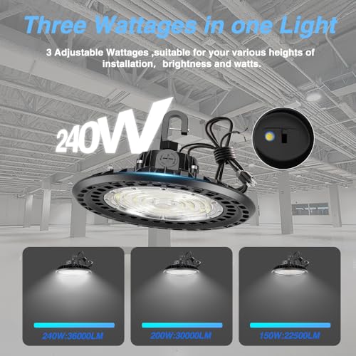 LED High Bay Light Super Bright Dimmable AC100 (4 Count)
