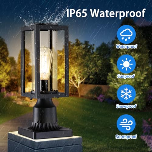 13'' Outdoor Post Lights Lamp Post Light Fixture 2 Packs (2 Count)