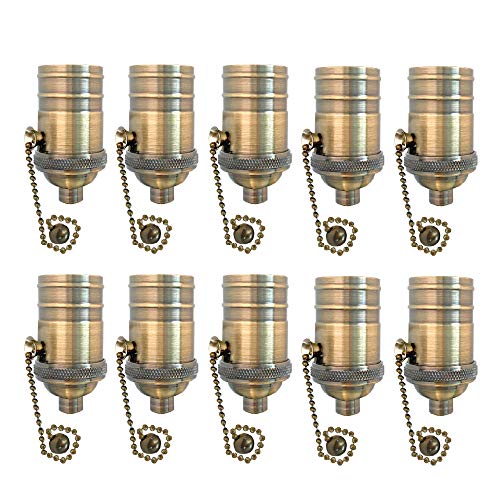 Vintage On Off Pull Chain Lamp Socket (10 Count)