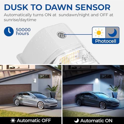 26W LED Wall Pack Light with Dusk to Dawn Sensor (2 Count)