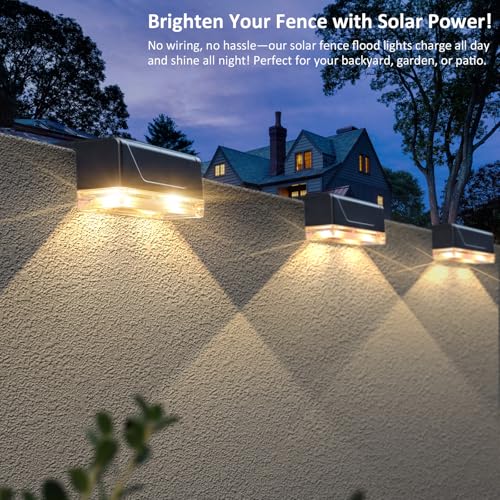 2PK Solar Fence Lights Outdoor (2 Count)