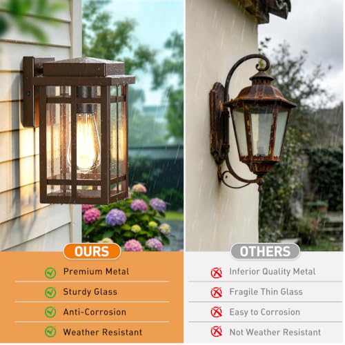 9.76'' Outdoor Wall Light Fixtures 2 Packs (2 Count)