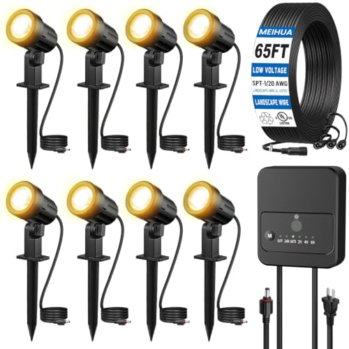 All-in-One Low Voltage Landscape Lighting Kit, Dusk to Dawn, 8-Pack