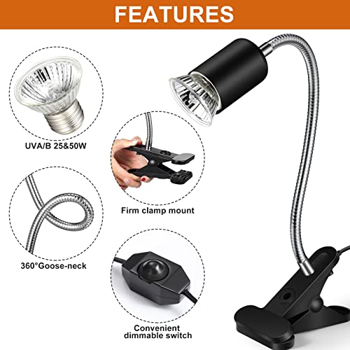3 Set Reptile Heat Lamp UVA (3 Count)