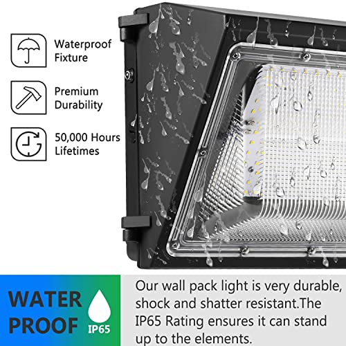 1 10V Dimmable 100W LED Wall Pack Light with Dusk to Dawn Photocell