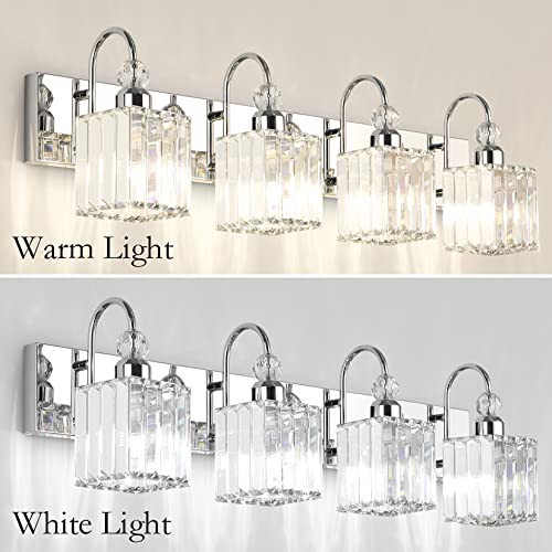 Chrome Crystal Vanity Light 4