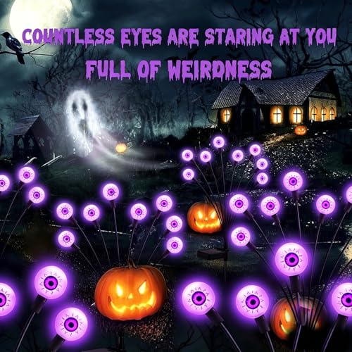 Halloween Decorations Outdoor Solar Scary Eyeball Light (10 Count)