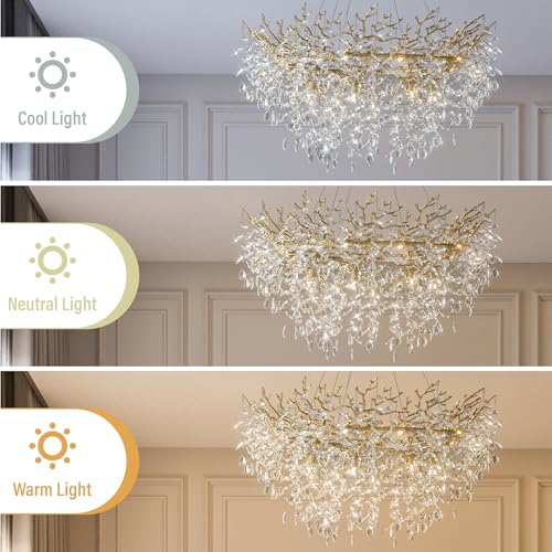 47" Modern Crystal Chandelier