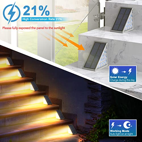 LED Solar Step Lights Waterproof Outdoor Stair Lights (2 Count)