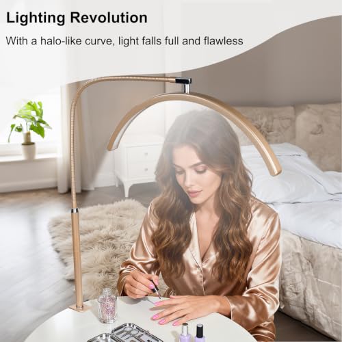 Professional Half Moon LED Desk Light for Nail Techs & Artists