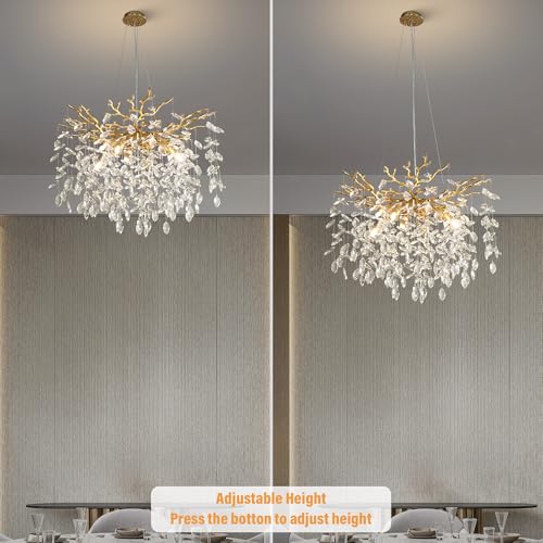 23.6" Modern Gold Tree Branch Chandelier