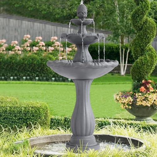 47.4"H Italian Outdoor Garden Water Fountain