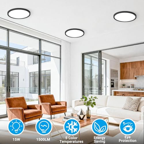4 Pack 7Inch LED Flush Mount Ceiling Light 5 Color Temperatures (4 Count)