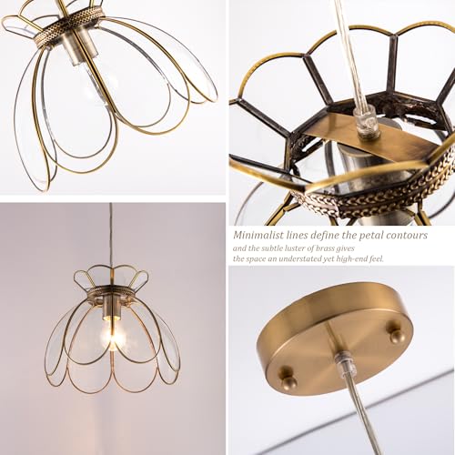Brass Glass Ceiling Pendant Light