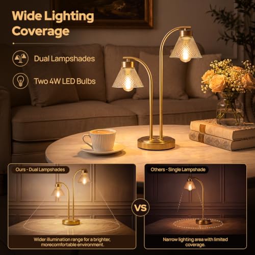Mid Century Modern Gold Lamp for Bedroom