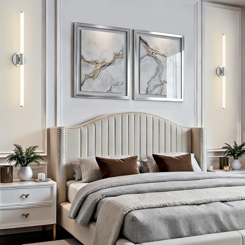 LED Bathroom Vanity Lights Chrome Wall Sconce Modern 30"
