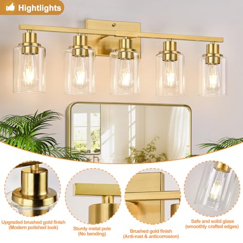 5 Light Bathroom Light Fixtures