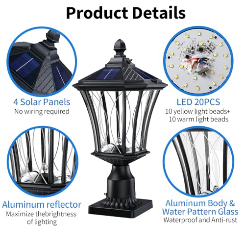 19.6" Solar Post Lights