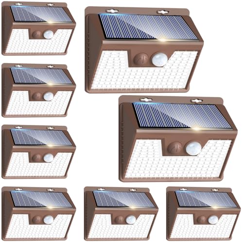 Brown Solar Lights Outdoor Motion Sensor 8 Pack (8 Count)