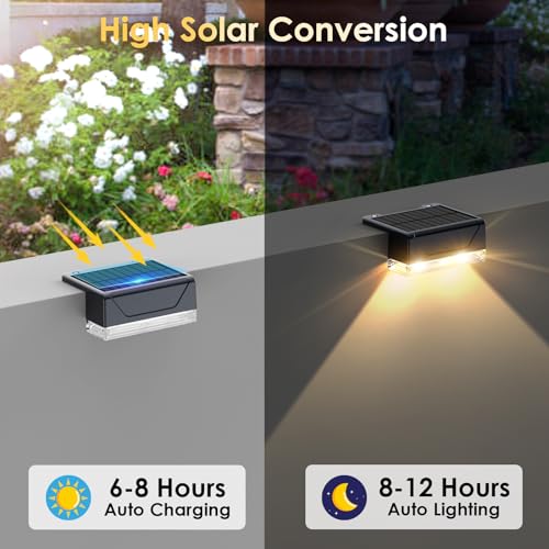 2PK Solar Fence Lights Outdoor (2 Count)